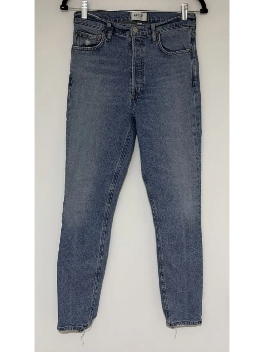 Agolde High Rise Hidden Button Fly Women’s Nico Blue Jeans Size 26